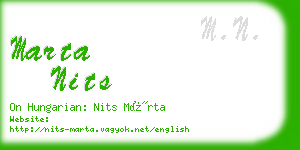 marta nits business card